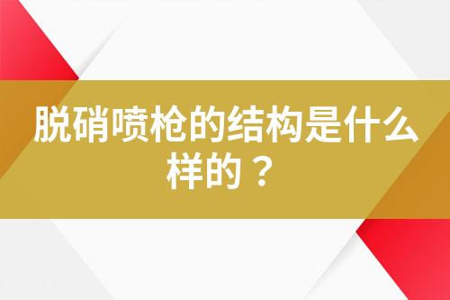 脫硝噴槍原理是什么？